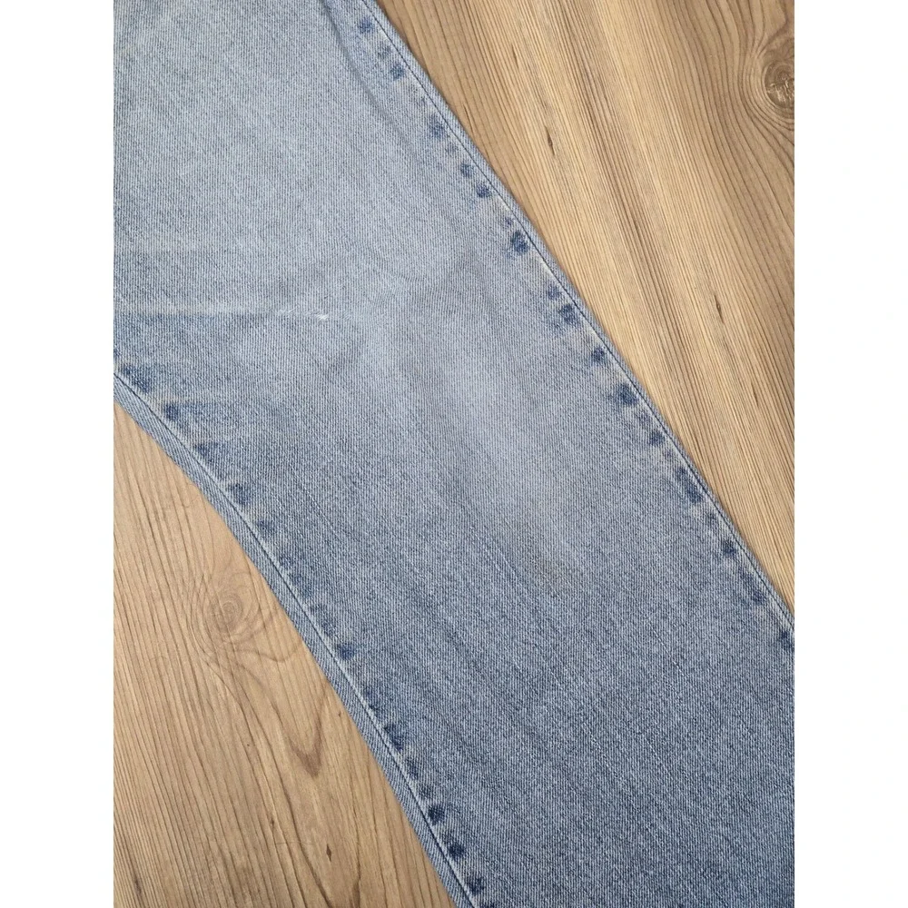 VTG Levis 517 Boot Cut Jeans Mens 31x30 Light Wash Blue Denim Distressed *Flawed